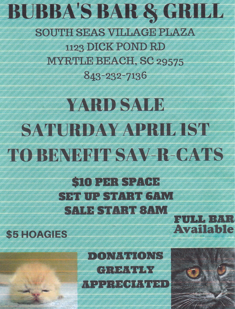 Yard Sale to Benefit Sav-R-Cats